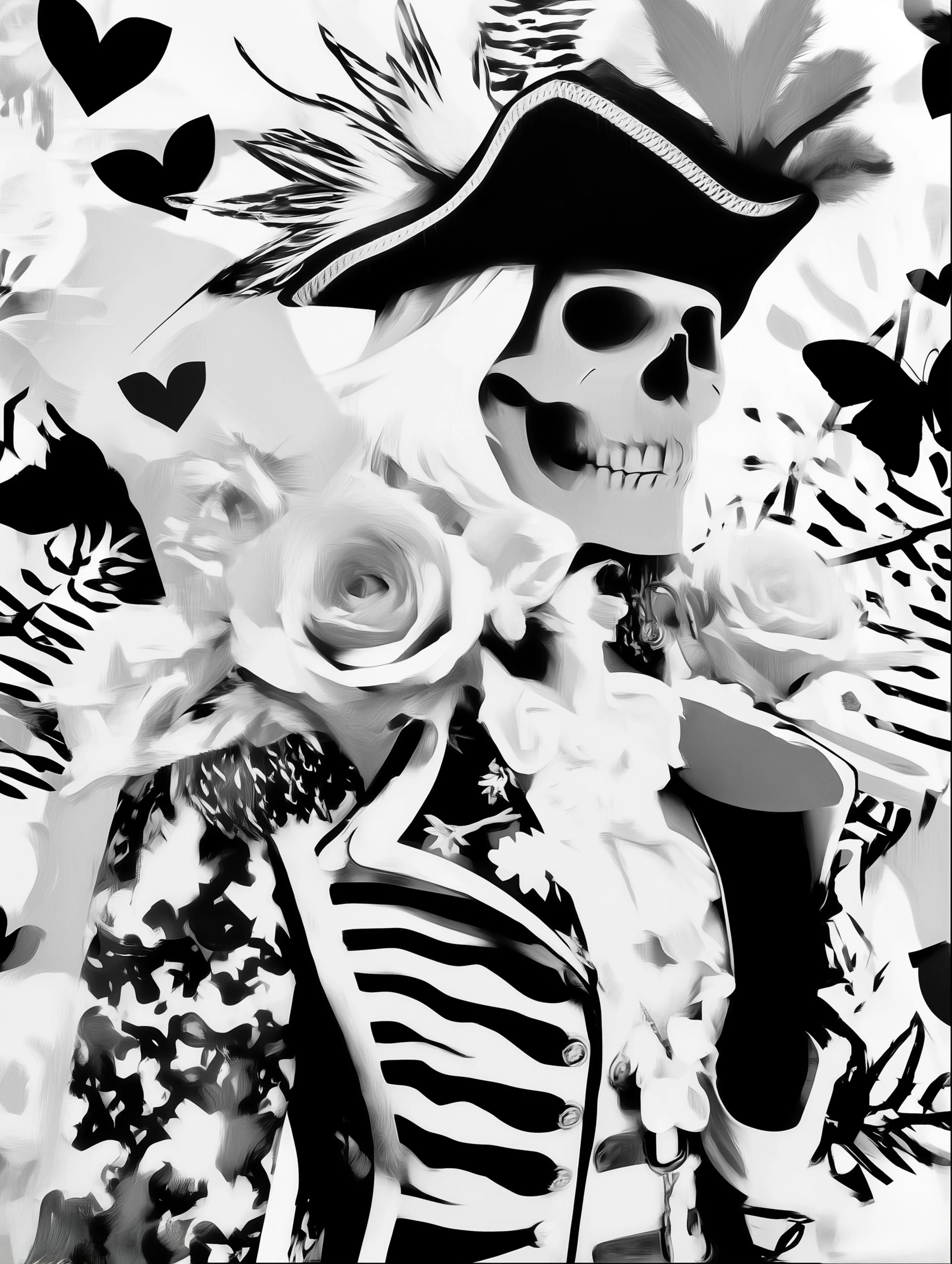 Free printable pirate coloring pages for adults featuring skeleton pirate